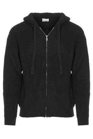 Felpa con cappuccio in misto lana nera FAMILY FIRST | SWF2507BLACK